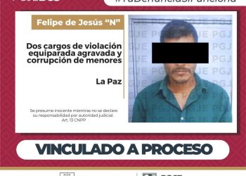 LOGRA PGJE VINCULACIÓN A PROCESO CONTRA IMPUTADO POR DOS CARGOS DE VIOLACIÓN EQUIPARADA Y CORRUPCIÓN DE MENORES EN LA PAZ