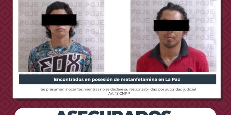 DETIENE PGJE A DOS PERSONAS Y ASEGURA  DROGA Y VEHÍCULO EN LA PAZ