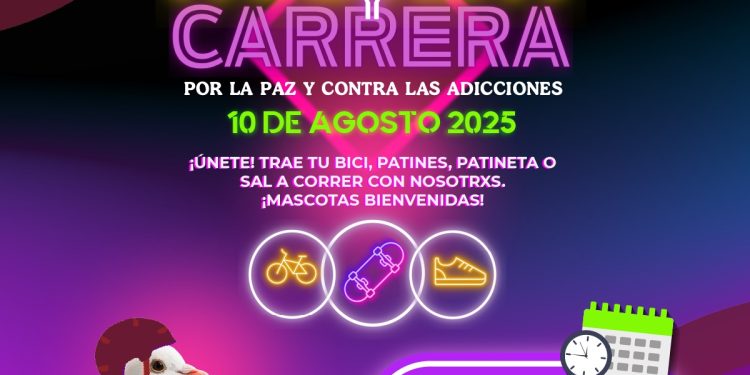 “RODADA Y CARRERA POR LA PAZ Y CONTRA LAS ADICCIONES” SE REALIZARÁ EL DOMINGO 10 DE AGOSTO