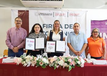 FIRMAN CONVENIO ICATEBCS E IMM PARA FORTALECER EL DESARROLLO DE LAS MUJERES EN LA ENTIDAD