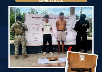 OPERATIVO EN LORETO PERMITE EL ASEGURAMIENTO DE ARMA DE FUEGO Y DOS DETENIDOS