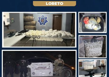 ASEGURAN NARCOTICOS DURANTE OPERATIVO DE LA MESA ESTATAL DE SEGURIDAD EN LORETO
