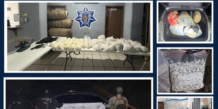 ASEGURAN NARCOTICOS DURANTE OPERATIVO DE LA MESA ESTATAL DE SEGURIDAD EN LORETO