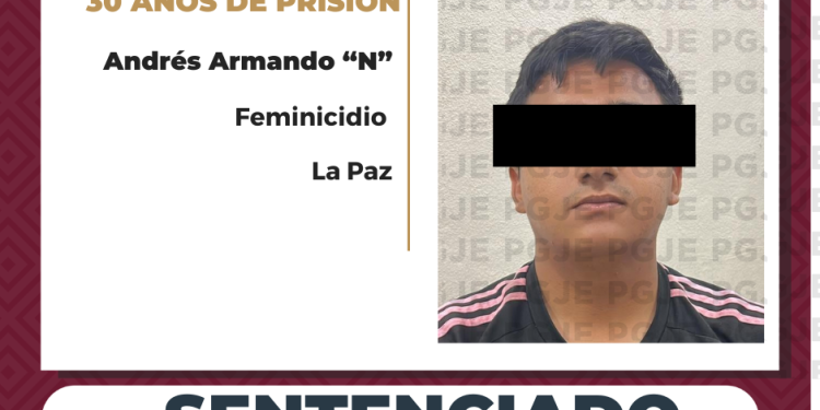 OBTIENE PGJE SENTENCIA DE 30 AÑOS DE PRISIÓN PARA ANDRÉS ARMANDO “N” POR FEMINICIDIO