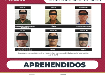 ASEGURA PGJE A SEIS IMPUTADOS POR DIVERSOS DELITOS