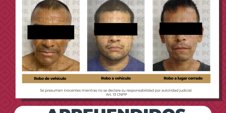 CUMPLIMENTA PGJE 3 ÓRDENES DE APREHENSIÓN POR DIVERSOS DELITOS