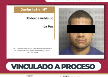 POR ROBO DE VEHÍCULO JAVIER IVÁN “N” QUEDA VINCULADO A PROCESO