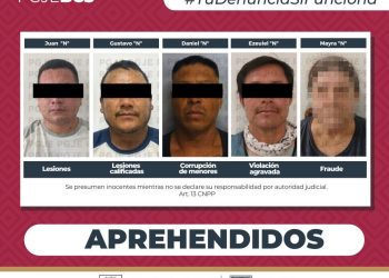 PGJE APREHENDE A 5 PERSONAS POR DIVERSOS DELITOS