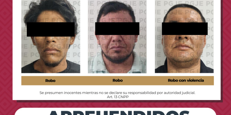 CUMPLIMENTA PGJE 3 ÓRDENES DE APREHENSIÓN POR DIVERSOS DELITOS