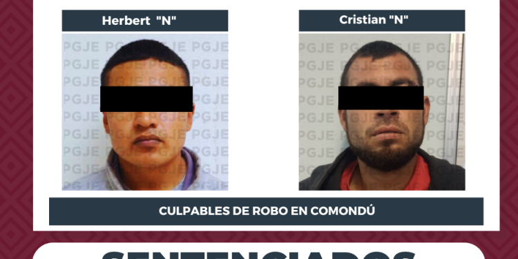 ACEPTAN HABER COMETIDO EL ROBO Y RECIBEN SENTENCIA DE 3 AÑOS 4 MESES DE PRISIÓN EN COMONDÚ