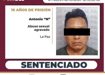 OBTIENE PGJE 16 AÑOS DE PRISIÓN CONTRA SUJETO POR CUATRO CARGOS DE ABUSO SEXUAL AGRAVADO