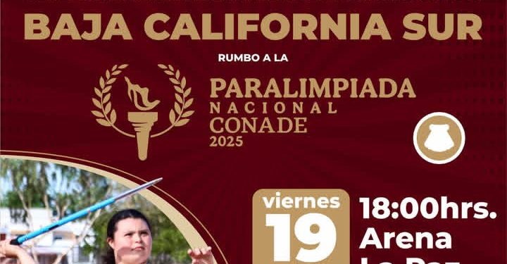 ABANDERARÁN A DELEGACIÓN DE BCS RUMBO A PARALIMPIADA NACIONAL CONADE 2025