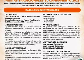 CONVOCAN A PARTICIPAR EN CONCURSO DE PINTURA INFANTIL DE LAS FIESTAS TRADICIONALES EL CAMPAMENTO 2025