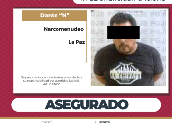 DETIENE PGJE A UN HOMBRE POR MIL 600 DOSIS DE MARIHUANA EN LA COLONIA VICENTE GUERRERO EN LA PAZ