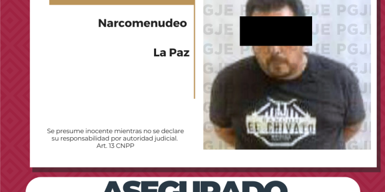 DETIENE PGJE A UN HOMBRE POR MIL 600 DOSIS DE MARIHUANA EN LA COLONIA VICENTE GUERRERO EN LA PAZ