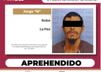 CUMPLIMENTA PGJE ORDEN DE APREHENSIÓN CONTRA IMPUTADO POR ROBO