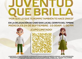 INVITA AYUNTAMIENTO DE LOS CABOS A PARTICIPAR EN EL TALLER “JÓVENES QUE BRILLAN”