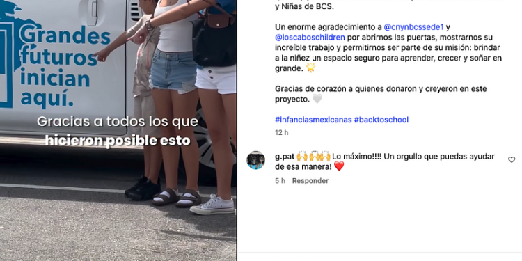 30 NIÑAS Y NIÑOS DE LOS CABOS TIENEN MATERIAL PARA ESTUDIAR GRACIAS A UNA ADOLESCENTE Y A LA COMUNIDAD