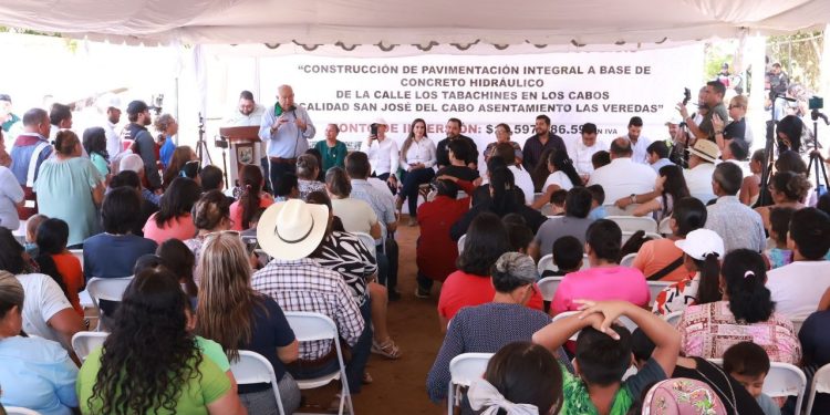 GOBERNADOR CASTRO COSIÓ DA INICIO A OBRA DE MODERNIZACIÓN VIAL EN BENEFICIO DE MÁS DE MIL 700 HABITANTES DE LOS CABOS