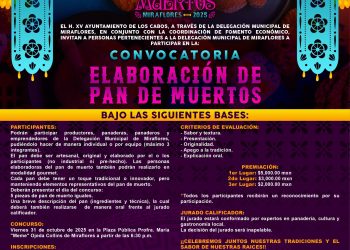 INVITA AYUNTAMIENTO DE LOS CABOS AL FESTIVAL DÍA DE MUERTOS MIRAFLORES 2025