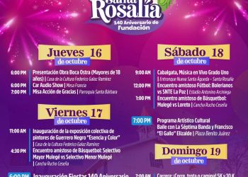 EDITH AGUILAR INVITA A LA INAUGURACIÓN DE LAS FIESTAS DEL 140° ANIVERSARIO DE SANTA ROSALÍA
