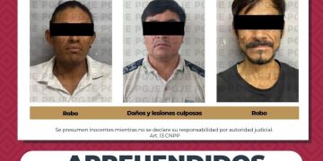 APREHENDE PGJE A 3 PERSONAS IMPUTADAS POR DIVERSOS DELITOS EN LA PAZ Y LOS CABOS