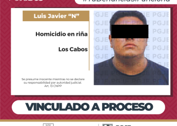 OBTIENE PGJE PRISIÓN PREVENTIVA PARA IMPUTADO POR HOMICIDIO EN LOS CABOS