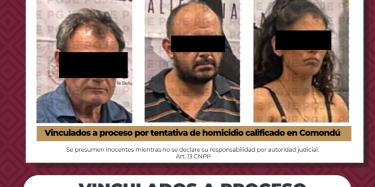 OBTIENE PGJE TRES VINCULACIONES A PROCESO DE PROBABLES RESPONSABLES DE HOMICIDIO EN GRADO DE TENTATIVA ACABADA