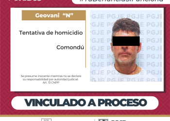 POR HOMICIDIO DOLOSO EN GRADO DE TENTATIVA INACABADA OBTIENE PGJE VINCULACIÓN A PROCESO DE GEOVANI “N” EN COMONDÚ