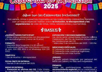 INVITA IMDIS LOS CABOS A LA NIÑEZ Y ADOLESCENTES A PARTICIPAR EN “ CALAVERITAS DE LA INCLUSIÓN 2025”