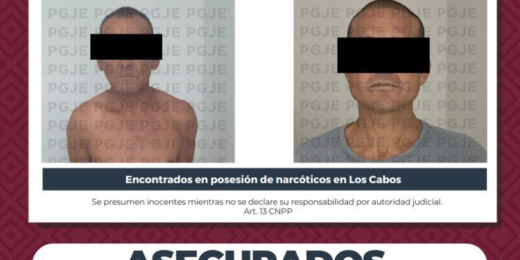 DETIENE PGJE A DOS PERSONAS EN POSESIÓN DE NARCÓTICO EN CABO SAN LUCAS