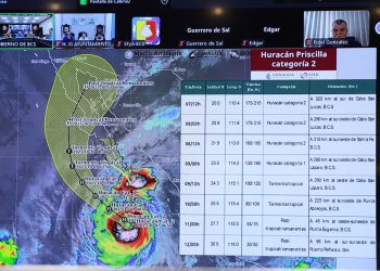 PERMANECE ATENTO EL CONSEJO ESTATAL DE PROTECCIÓN CIVIL DE BCS AL COMPORTAMIENTO DE “PRISCILLA”   