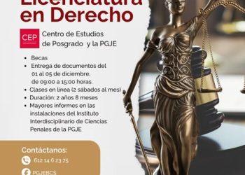 PGJE ABRE CONVOCATORIA PARA SER PARTE DE LA 2DA. GENERACIÓN DE LA LICENCIATURA EN DERECHO EN LÍNEA