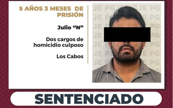 PGJE OBTIENE EN JUICIO ORAL SENTENCIA DE 5 AÑOS 3 MESES DE PRISIÓN PARA CULPABLE DE DOS CARGOS DE HOMICIDIO CULPOSO