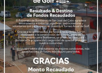 RECAUDAN BOMBEROS DE SAN JOSÉ DEL CABO Y SU PATRONATO MAS DE 500 MIL PESOS EN EL V TORNEO ANUAL DE GOLF