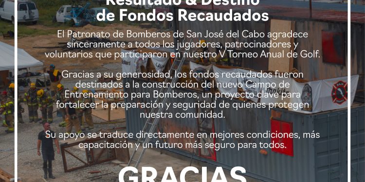 RECAUDAN BOMBEROS DE SAN JOSÉ DEL CABO Y SU PATRONATO MAS DE 500 MIL PESOS EN EL V TORNEO ANUAL DE GOLF