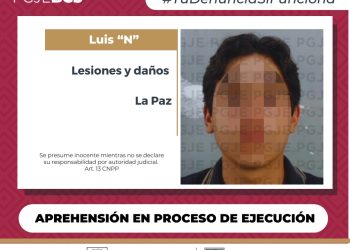 IDENTIFICADO Y CON ORDEN DE APREHENSIÓN EN PROCESO DE EJECUCIÓN EL IMPUTADO POR ILÍCITOS EN EL MALECÓN DE LA PAZ