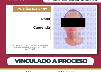 VINCULADO A PROCESO POR ROBO CON VIOLENCIA MORAL EN CIUDAD CONSTITUCIÓN