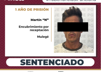 MEDIANTE PROCEDIMIENTO ABREVIADO OBTIENE  PGJE SENTENCIA DE 1 AÑO DE PRISIÓN A CULPABLE DE ENCUBRIMIENTO POR RECEPTACIÓN