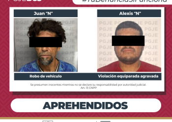 CUMPLIMENTA PGJE ÓRDENES DE APREHENSIÓN POR ROBO DE VEHÍCULO Y VIOLACIÓN EQUIPARADA