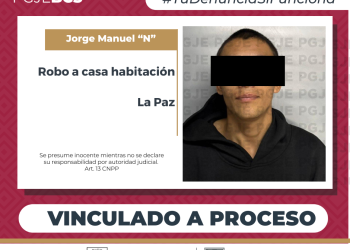 QUEDA EN PRISIÓN PREVENTIVA POR ROBO EN LA PAZ