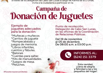 INVITAN A SUMARSE A LA CAMPAÑA DE DONACIÓN DE JUGUETES 2025 EN CABO SAN LUCAS