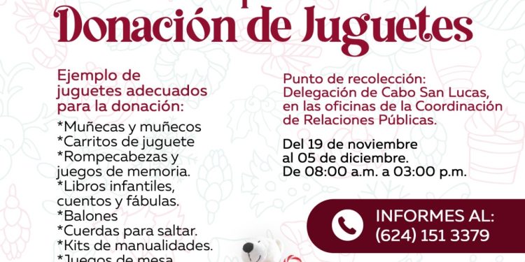 INVITAN A SUMARSE A LA CAMPAÑA DE DONACIÓN DE JUGUETES 2025 EN CABO SAN LUCAS