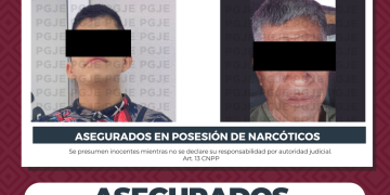 ASEGURA PGJE DROGA Y DETIENE A DOS HOMBRES EN OPERATIVO EFECTUADO EN LA PAZ Y LOS CABOS