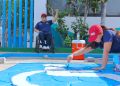 RECUPERAN Y PINTAN ESPACIOS AZULES EN LOS CABOS PARA PROMOVER MOVILIDAD INCLUYENTE