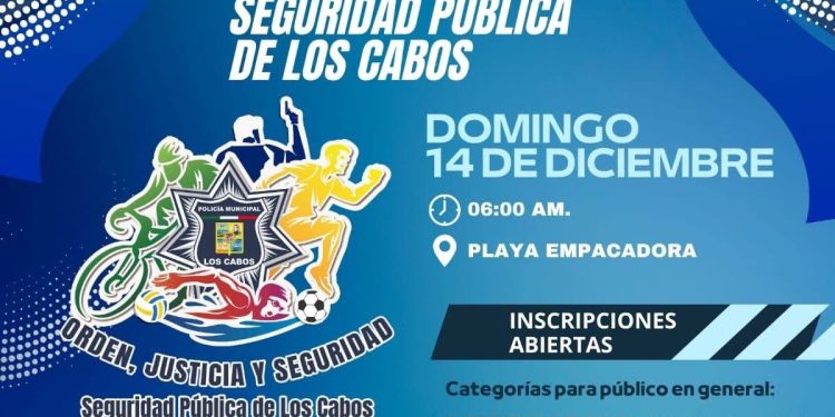 INVITAN A PARTICIPAR EN EL TRIATLÓN SEGURIDAD PÚBLICA 2025 EN CABO SAN LUCAS