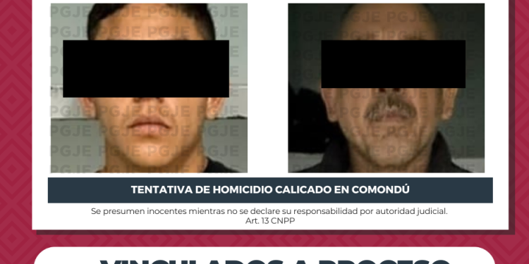LOGRA PGJE VINCULACIÓN A PROCESO Y PRISIÓN PREVENTIVA CONTRA DOS HOMBRES POR TENTATIVA DE HOMICIDIO CALIFICIADO