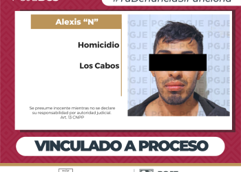 OBTIENE PGJE PRISIÓN PREVENTIVA PARA IMPUTADO POR HOMICIDIO EN LOS CABOS