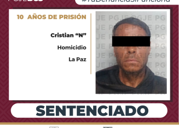 OBTIENE PGJE 10 AÑOS DE PRISIÓN CRISTIAN EDUARDO“N” CULPABLE DE HOMICIDIO EN LA PAZ