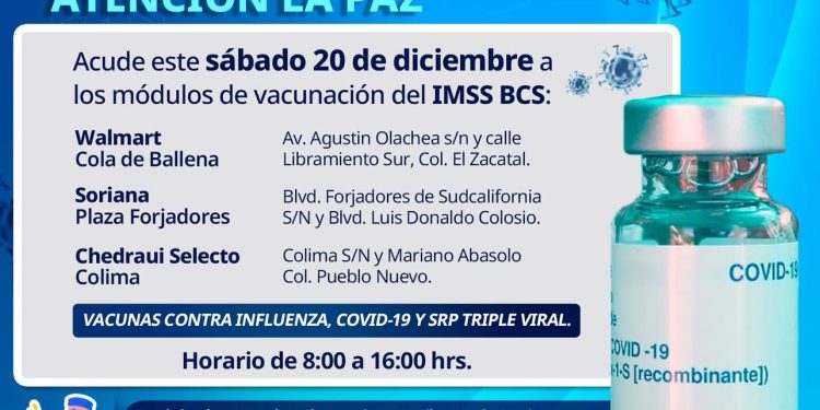ACERCA IMSS BAJA CALIFORNIA SUR VACUNACIÓN INVERNAL EN PLAZAS COMERCIALES